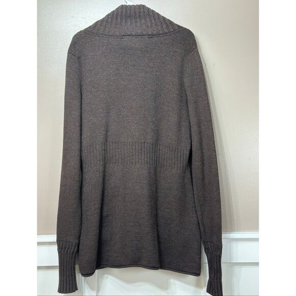 NWOT Athleta Chill Factor High Neck Collar Full Zip Up Wool Blend Sweater Large - Picture 13 of 13